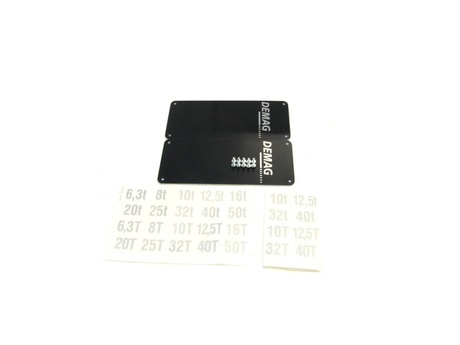 DEMAG Capacity plate set Neutral 116x 270