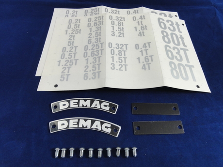 DEMAG Capacity plate set Neutral 63x 16