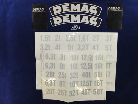 DEMAG Capacity plate set Neutral 56x 98